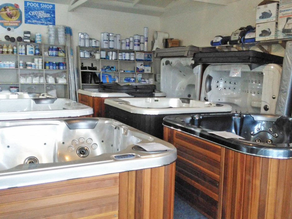 Sapphire Spas and swim spas Nelson Retail Showroom at Aquaflow Spa and