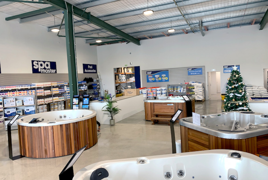 Sapphire Spas Tauranga Retail Showroom at Paramount Pools & Spas