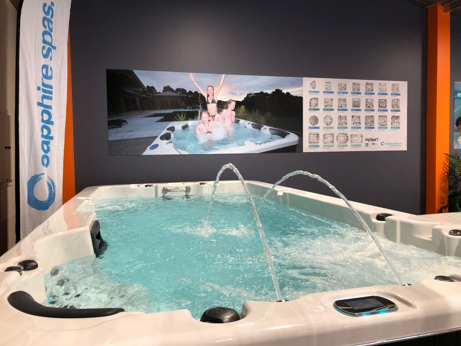 Sapphire Spas Wairarapa Retail Showroom at Wright Pools and Spas