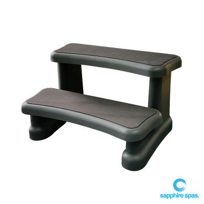 DURATEK STEPS slip resistant treads : moulded plastic double step : coastal grey