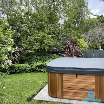 Spa pool in an idyllic location thanks to the team @ Paramount Pools Tauranga NZ