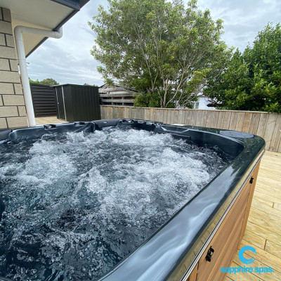 Spa pool midnight cedar thanks to the team @ Wanganui Pool Clinic NZ