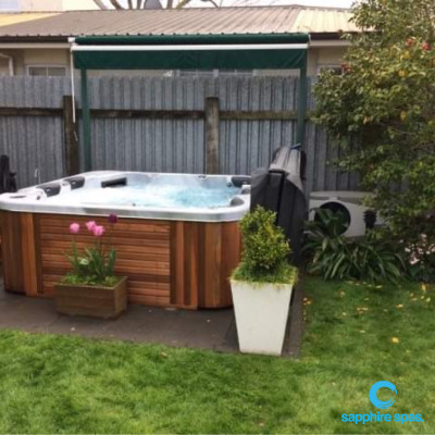 Beautifully presented spa pool with heat&cool pump ready to enjoy thanks to the team @ Bermuda Lifestyle Hawkes Bay NZ