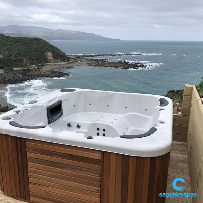 myChillout with a view thanks to the team @ Wright Pools & Spas Wellington NZ