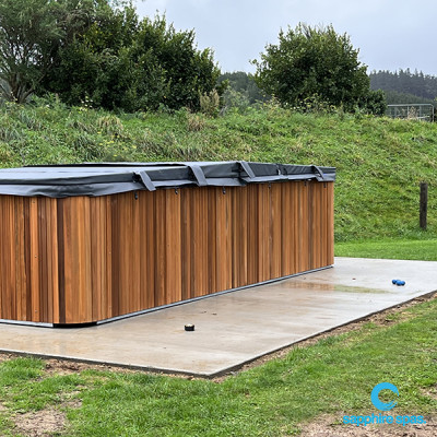 Swim spa installation 5.0m in length thanks to the team @ Wright Pools & Spas NZ